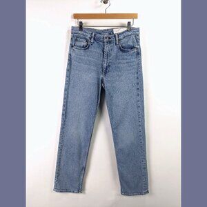 rag & bone Size 29 Womens Harlow Mid-Rise Full Length Straight Denim Jeans Blue